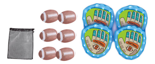 Juego De Lanzamiento Y Captura Autoadhesivo, Azul Con Rugby