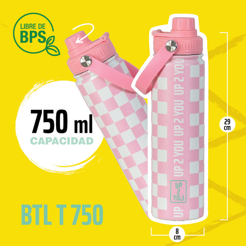 Esta Botella Termica Te Acompaña En Todo! Es Hermosa! Rosa