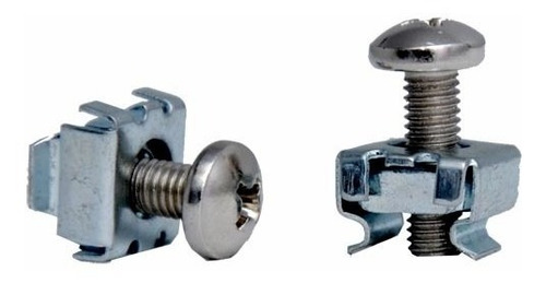Imagem 4 de 9 de Kit Porca Gaiola + Parafuso P/rack De Telecom C/100 Pçs Sp