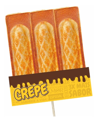 Embalagem Crepe No Palito (1.500 Un) Crepe Triplo Suíço