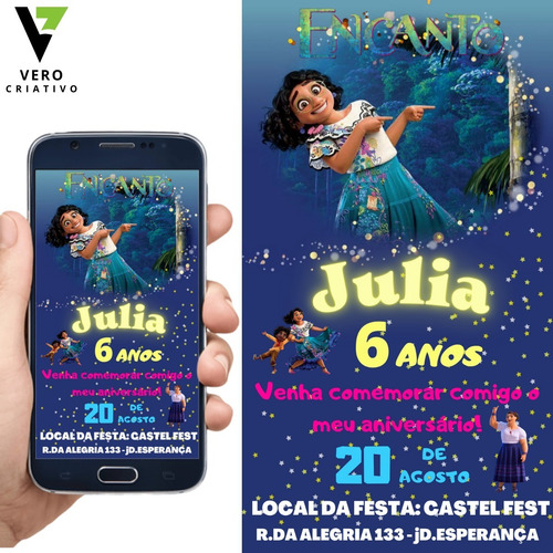 Imagem 4 de 6 de Convite De Aniversário Encanto Digital Whatsapp