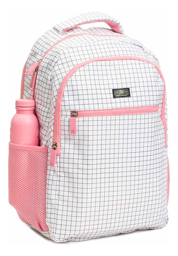 Mochila Fw Cuadrille Blanco Rosa Vuelta Al Cole