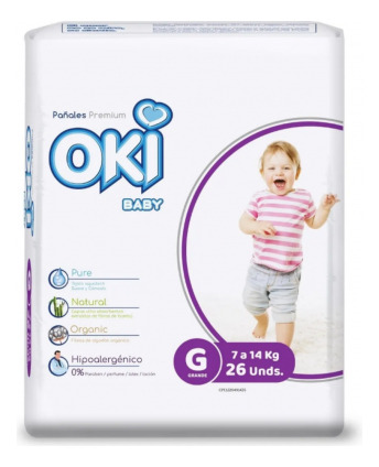 Pañales Premiun Oki Grande 24und