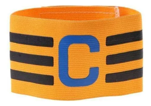 Brazalete Capitan Banda Ajustable Transpirable para Capitán de Fútbol  (Naranja) Ndcxsfigh