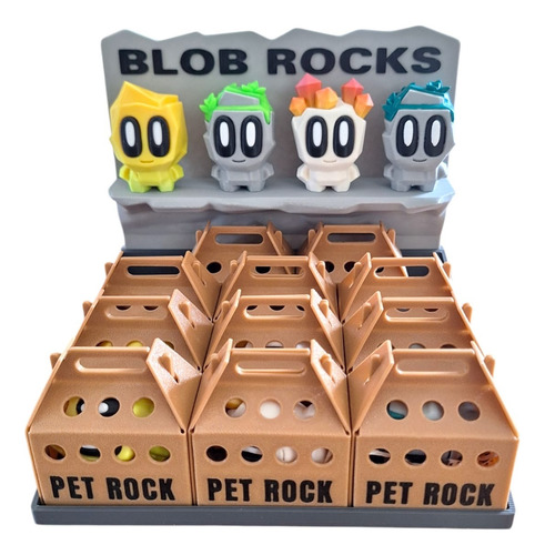 Juguete Pet Rock - Figura 3d, Mascota Piedra Simple Rock Sentado