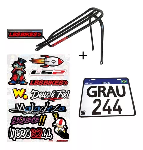 Kit 3 Placas Para Bike/Bicicleta do Grau Mercosul Atacado