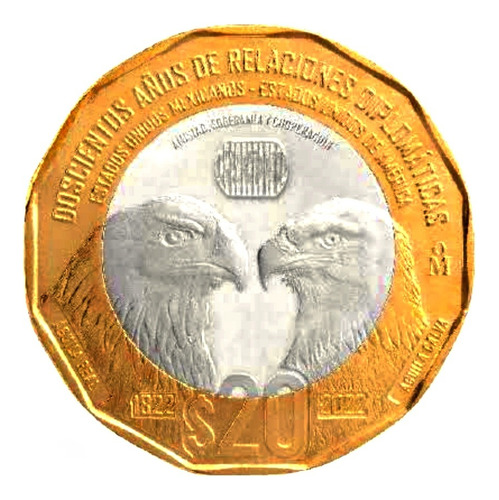 3 Monedas De 20 Pesos Relaciones Diplomáticas Sin Circular 