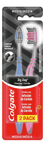 Colgate Cepillo De Dientes Zig Zag Charcoal