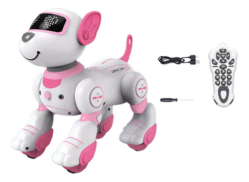 Bonitos Juguetes De Perro Robot Con Control Remoto Con Rosa