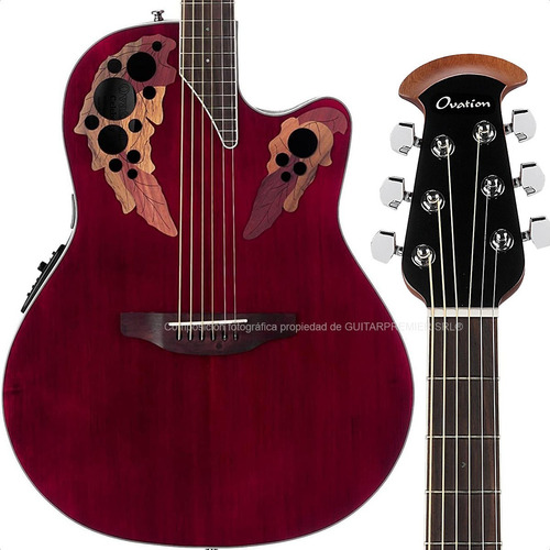 Guitarra Ovation Electroacustica Celebrity Elite Ruby Red