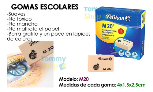 Borradores Escolares Gomas Tipo Migajon No Mancha Mayoreo