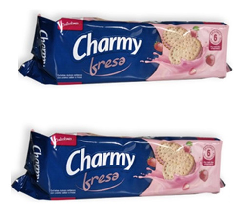 Galletas Charmy Fresa 192gr Pack 2und