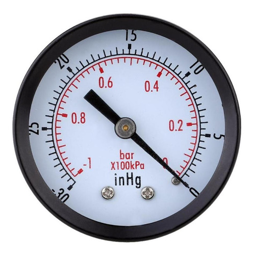 -30inhg / -1bar Mini Línea Manómetro De Vacío Aire De
