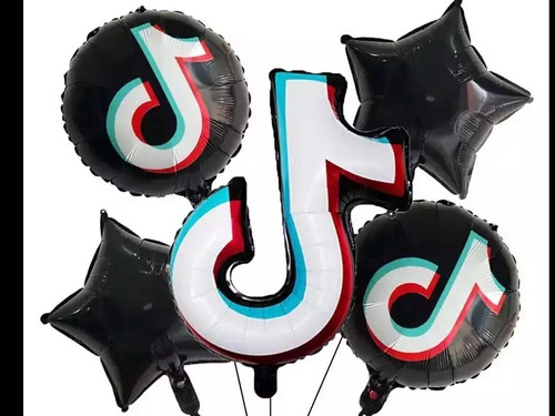 Pack De 5 Globos Tik Tok Incluye Gde 70 Cm