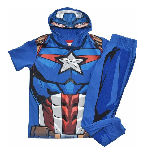 Pijamas Marvel Avengers Disfraz Antifaz Niño Calidad Premium