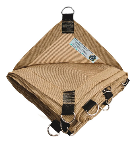 Imagen 1 de 10 de Malla Sombra 4x6 90% Beige Raschel Lista Para Instalar