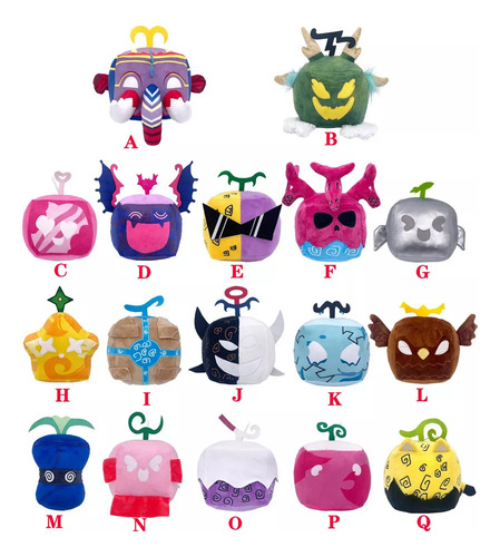 Juguetes De Peluche De 4 Piezas Blox Fruits For Cumpleaños