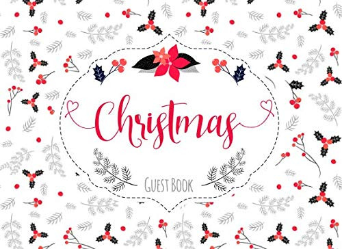 Libro De Visitas De Navidad: Pequeño Libro De Firmas Con...