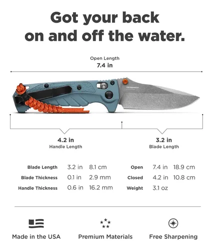 Cuchillo Para Exteriores Mini Adira 18065 Mango Grivory Azul