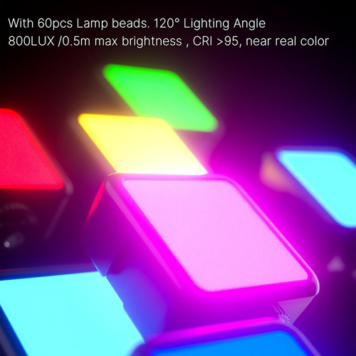 Imagen 4 de 10 de Luz Led Rgb Continua Vijim Vl49 Bateria Zapata Triple Iman