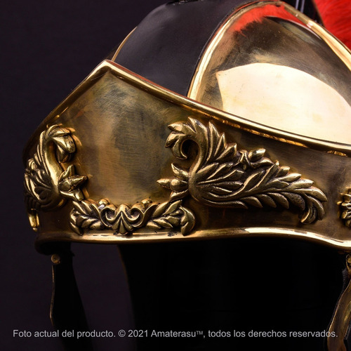 Imagen 6 de 10 de Casco Greco Romano Cresta Roja Premium Espada Gladius