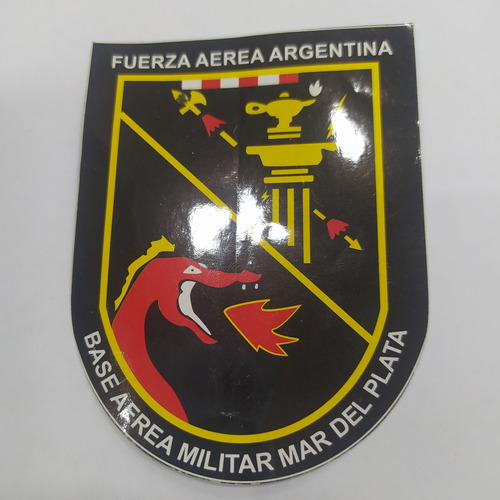 Antigua Calcomanía Fuerza Aérea Base Militar Mar Del Plata