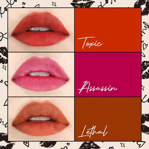 Tinta Para Labios To Dye For Lip Tints Italia Deluxe Acabado Mate Color Lethal Lethal