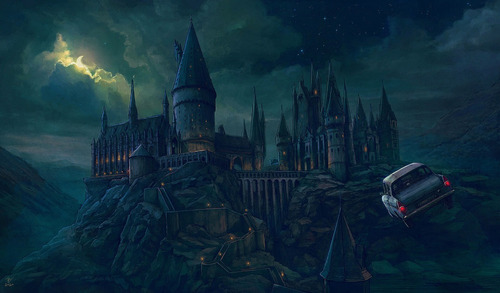 Cuadro Decorativo Hogwarts Harry Potter 70 Cms X 33 Cms