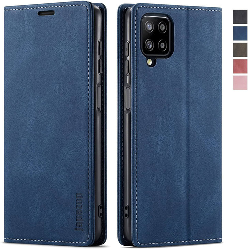 Funda Azul Tipo Billetera Para Galaxy A12