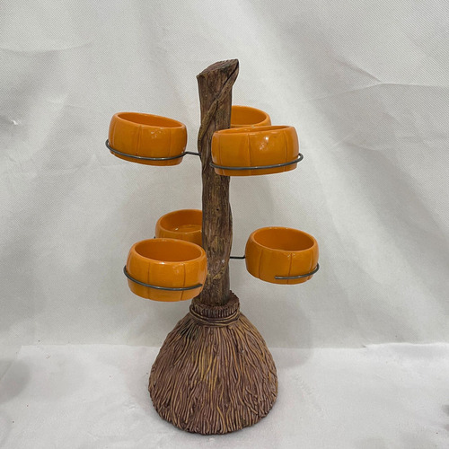 Soporte Para Aperitivos De Halloween Con Forma De Calabaza,