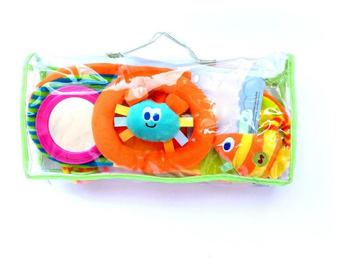 Imagen 5 de 6 de Juguete Peluche Para Bebe Cochecito Cuna Chifle Volante Aros