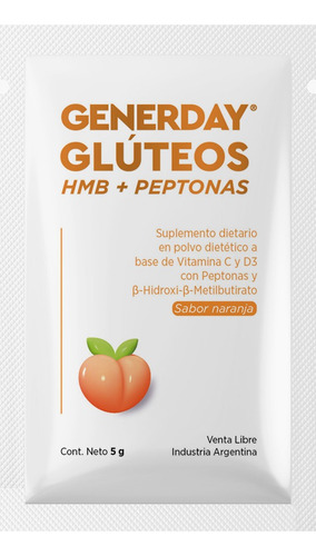 Imagen 2 de 3 de Generday Glúteos Hmb + Peptonas X 30 Sobres. De Fábrica.