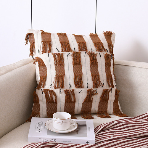 Fundas De Almohada De Lona Con Decoración Bohemia, 45 X 45 C