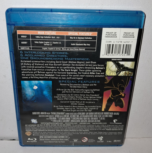 Batman Gotham Knight Pelicula Bluray (Usado)