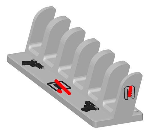 Base Soporte Para Cargadores Glock G17 G19 G25 G26 Y Mas