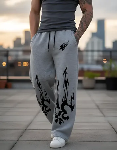 Calça Streetwear Oversized Star Moda Urbana Y2k Masculina