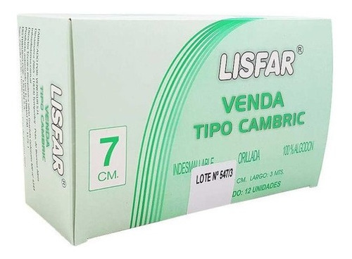 Lisfar Venda Tipo Cambris 7cm Por 3 Metros 12 Unidades