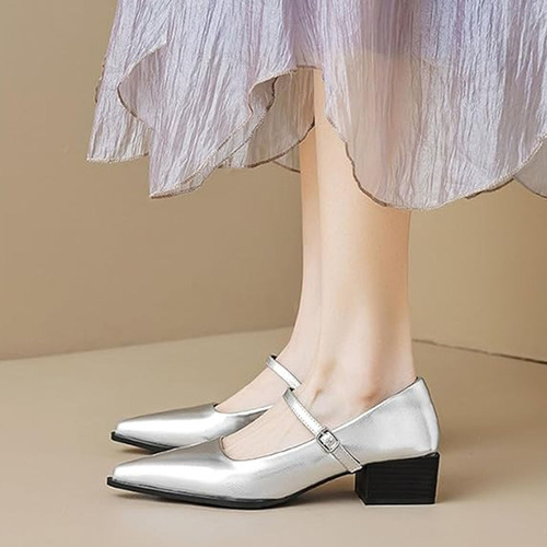 Zapatos De Vestir For Mujer Con Tacón Bajo Y Punta Fina