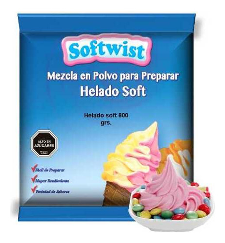 Mezcla En Polvo Para Helados Soft Sabor Frutilla