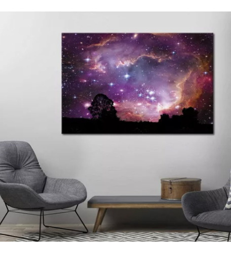 Cuadro Canvas Universo Galaxia Estrellas Planetas Arte4