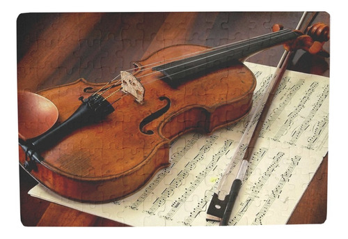 Rompecabezas Instrumento Violín Partitura A Granel Sublimado