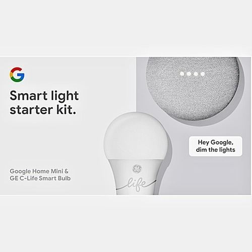 Kit De Inicio De Google Home Mini Y Bombilla Inteligente