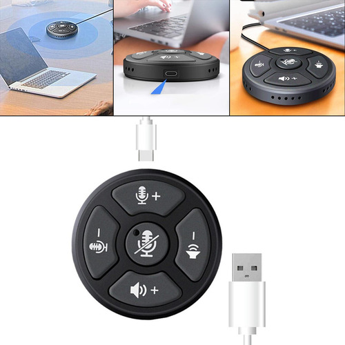 2 Micrófonos De Conferencia Usb Con Botón De Silencio