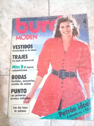 Revista  Burda  4 De Abril De 1988 Con Patrones