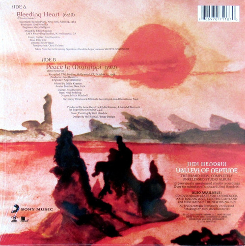 7 Single Ingles - Jimi Hendrix - Bleeding Heart (1990) **ex! (Usado)