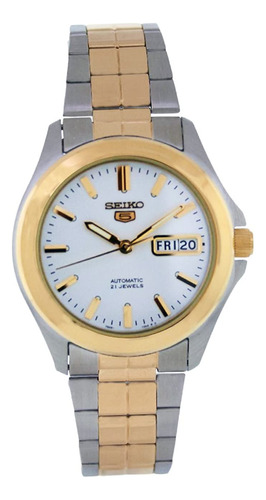 Seiko Snkk94 - Reloj Analógico De Acero Inoxidable De Dos