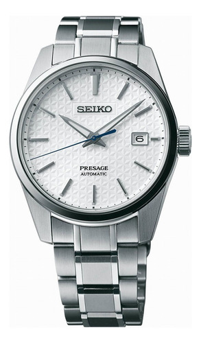 Reloj Seiko Presage Sharp Edged Series Automatic Spb165j1 Color de la malla Plateado Color del bisel Plateado Color del fondo Plateado