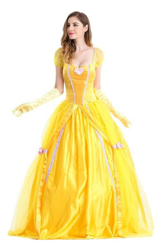 Vestido De Princesa Bella Y La Bestia Para Halloween Y Cospl