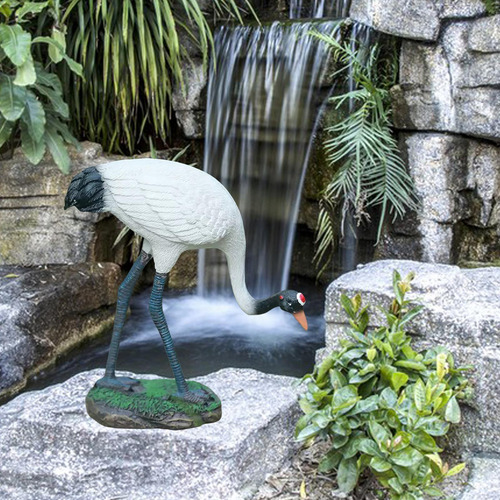 Esculturas De Grúas De Arte Para Jardín Al Aire Libre 13cm