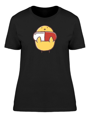 Lindo Pollo Con Píldora Dibujo Animado Camiseta De Mujer